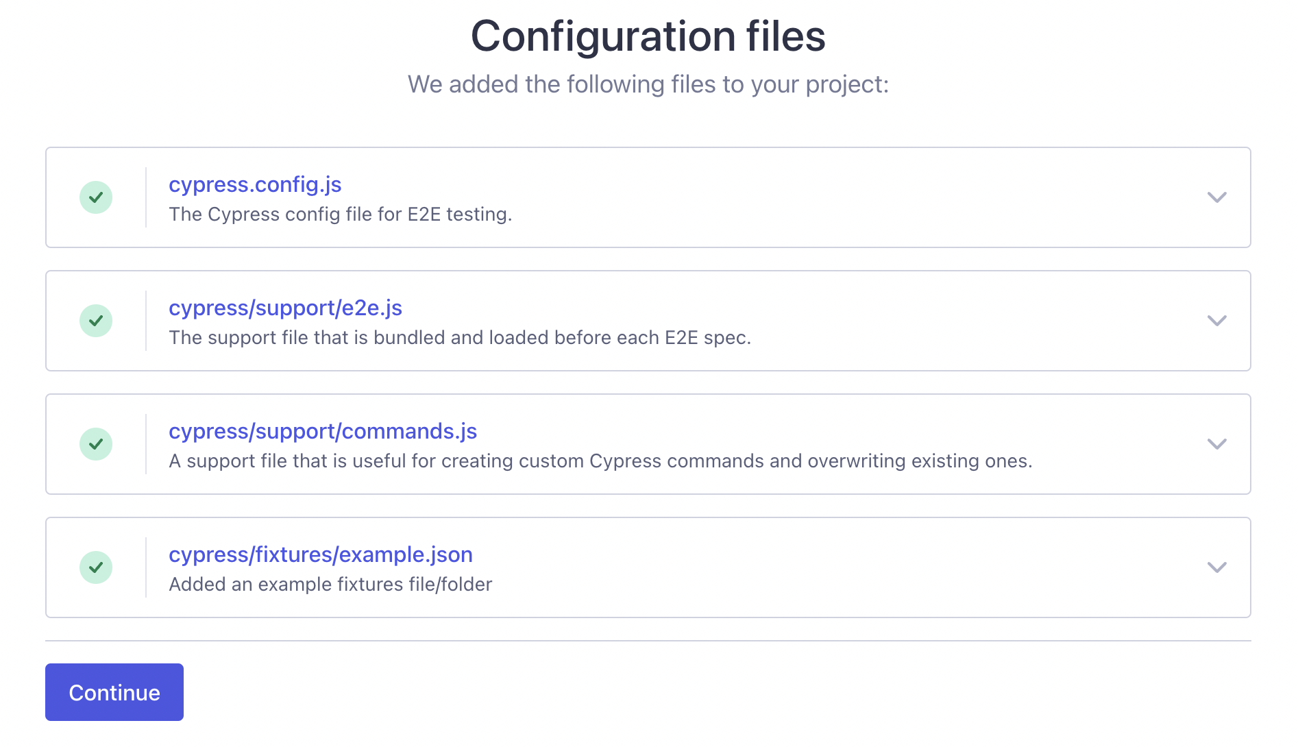 Cypress add configuration