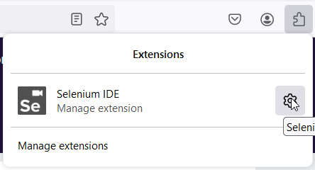 Selenium IDE install to Firefox