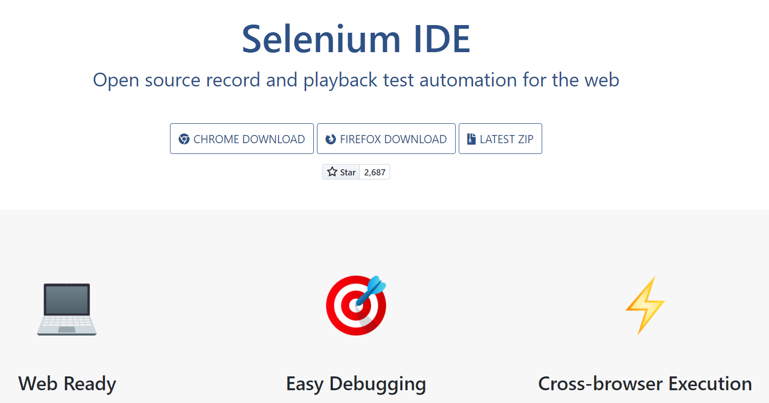 Selenium IDE download installer