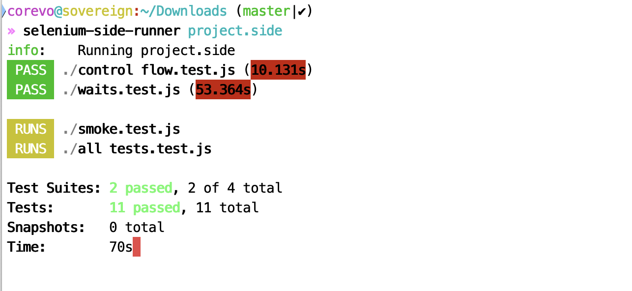 Selenium SIDE Runner