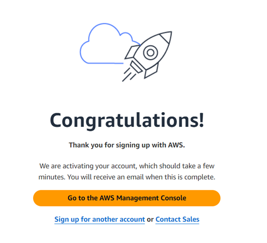 AWS account created