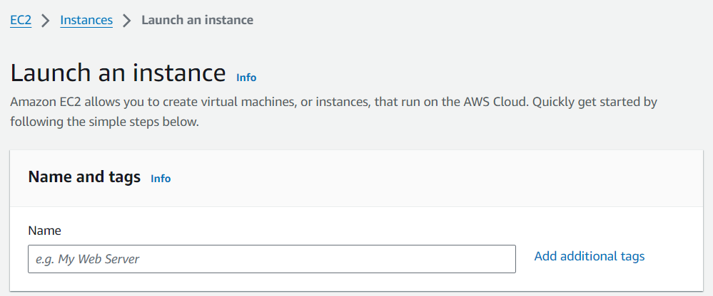 AWS EC2 Create New Instance Step 1