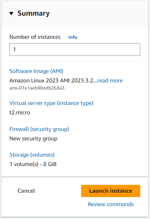 AWS EC2 Create New Instance Step 7