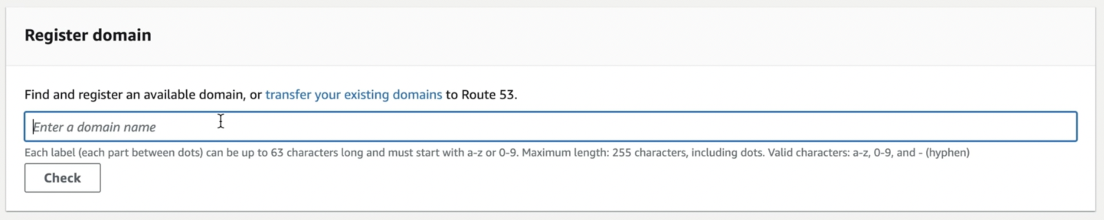 เลือก Domain ที่ต้องการ