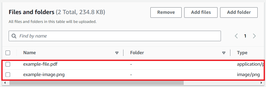 AWS S3 Bucket Upload files Step 2
