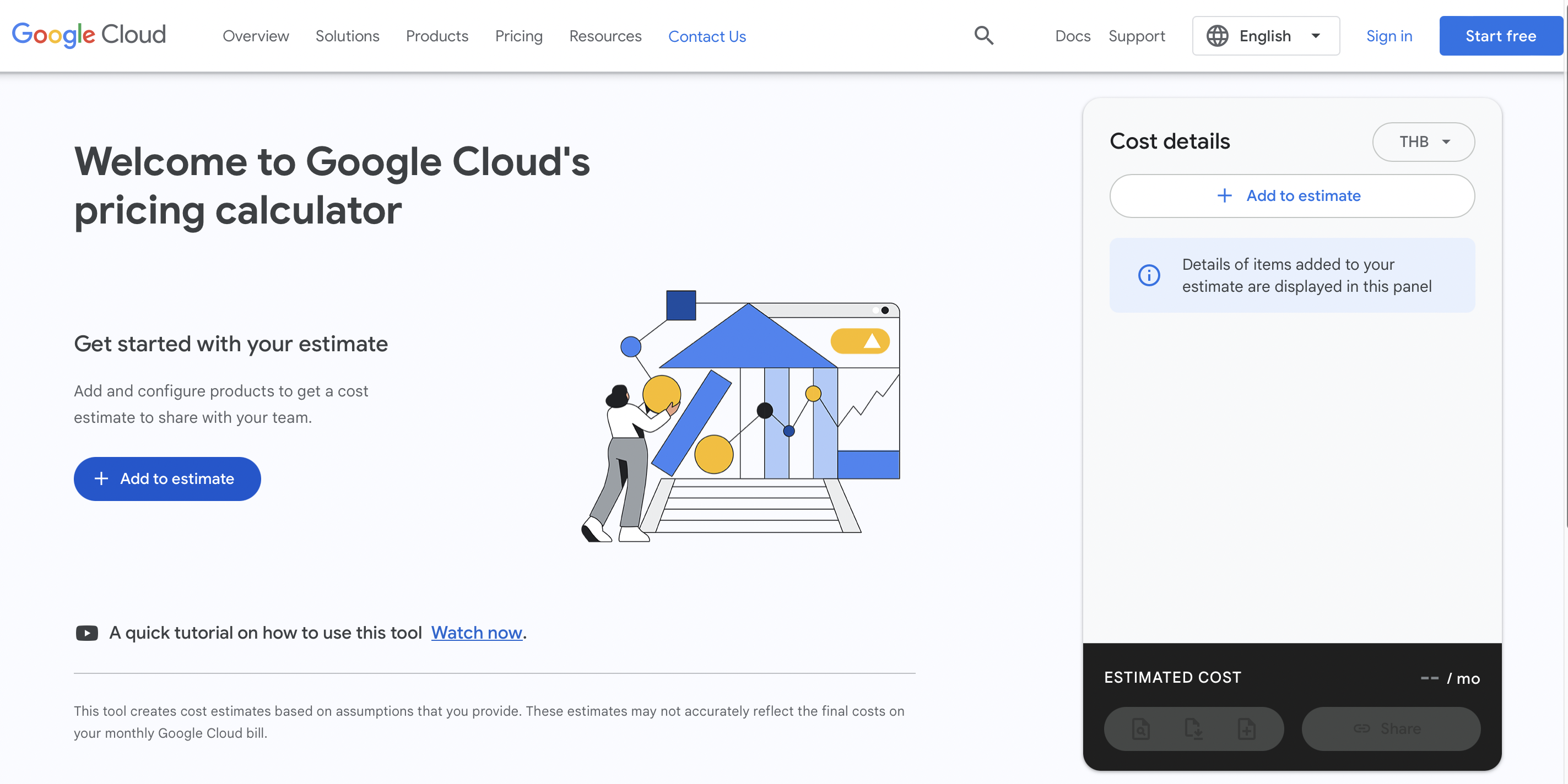 Google cloud pricing calculator
