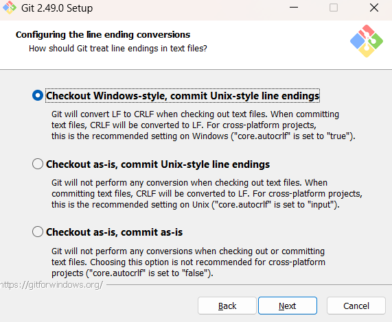Git Installtion step 11