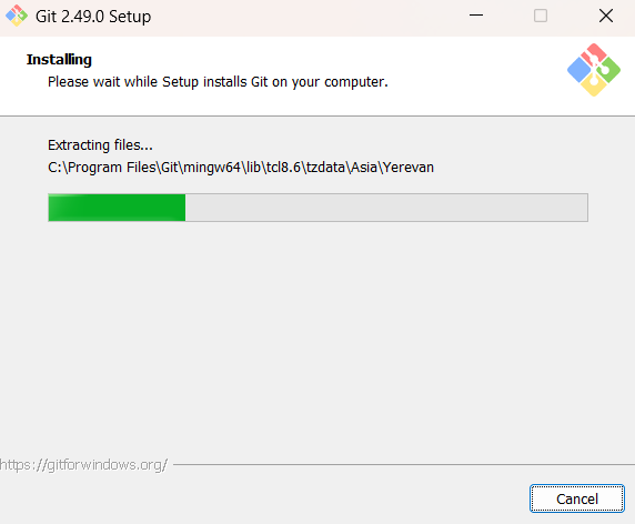 Git Installation Step 16