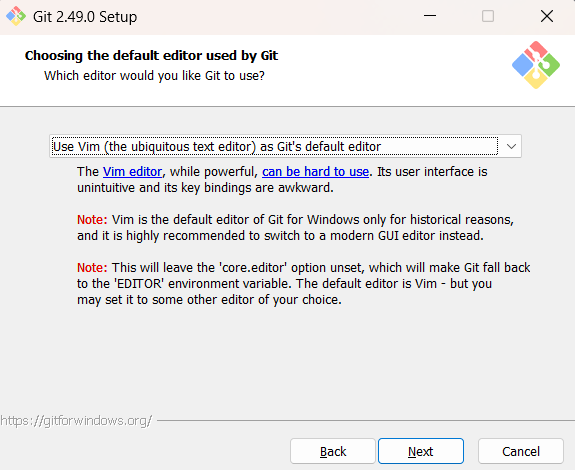 Git Installtion step 6
