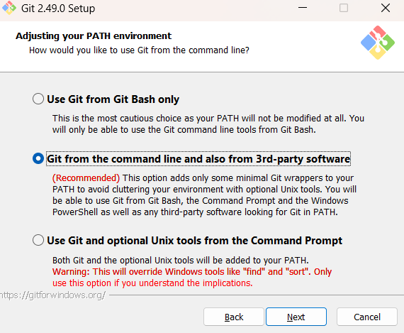 Git Installation Step 8