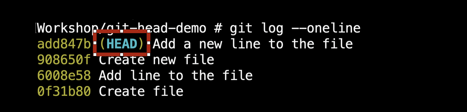 Git log one line
