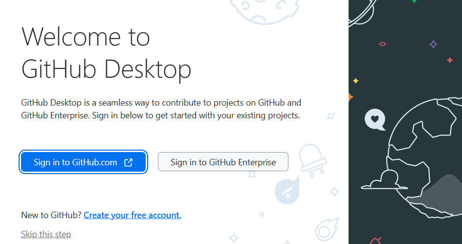 Github Installtion step 1