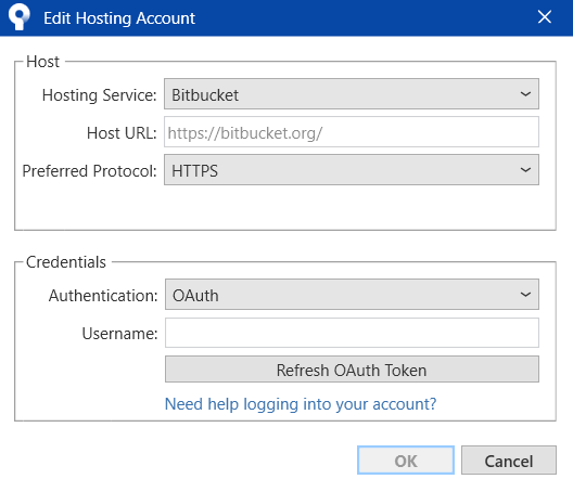 Sourcetree add Bitbucket Account
