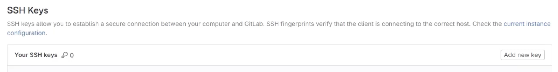 Gitlab new SSH Key