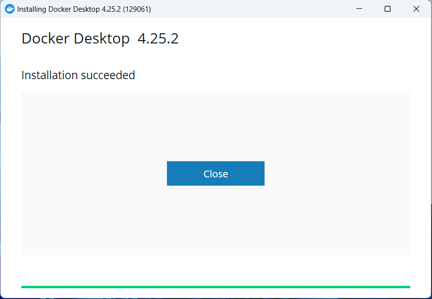 &ldquo;Install Docker Desktop Successfully&rdquo;