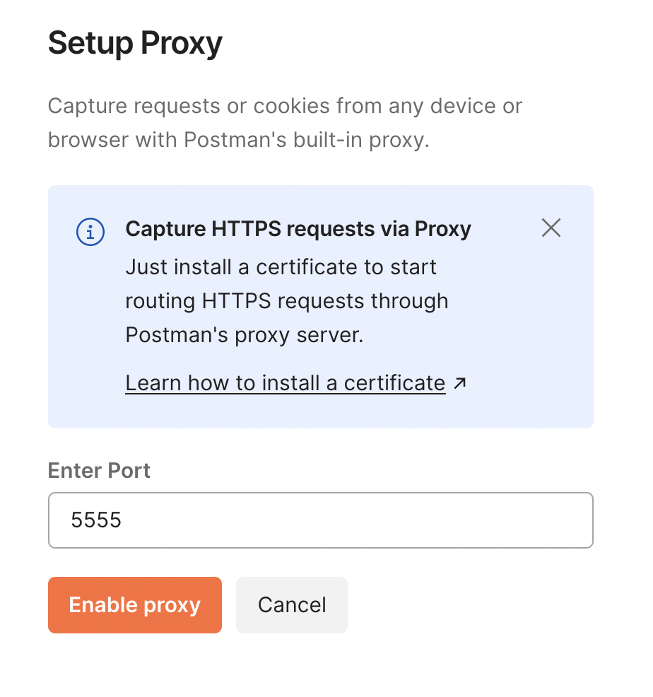 enable proxy