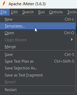 Jmeter create template step 1